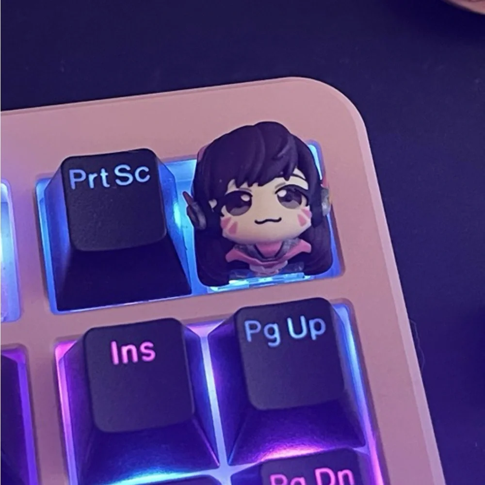 Cute Overwatch Character Artisan Keycap for Mechanical Keyboards - D.Va